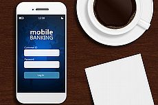 mobile banking coffee