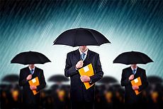 businessmen umbrella