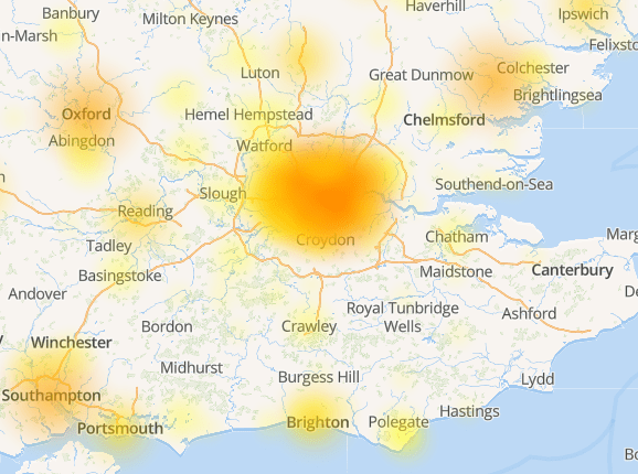 Sky London outages