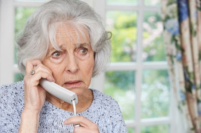 nuisance call elderly lady