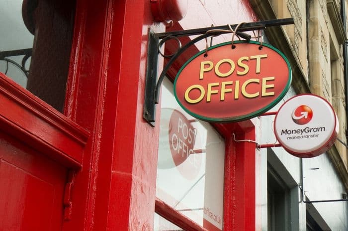 post office street sign