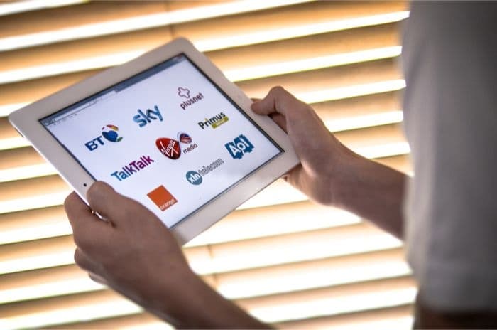 sky bt or virgin comparison on tablet