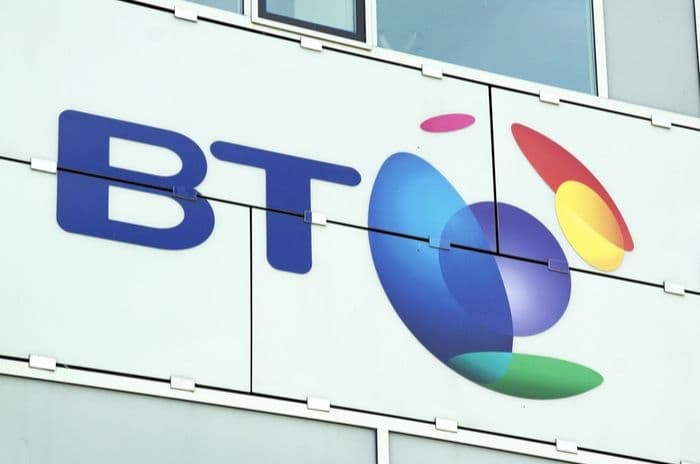 bt logo on building