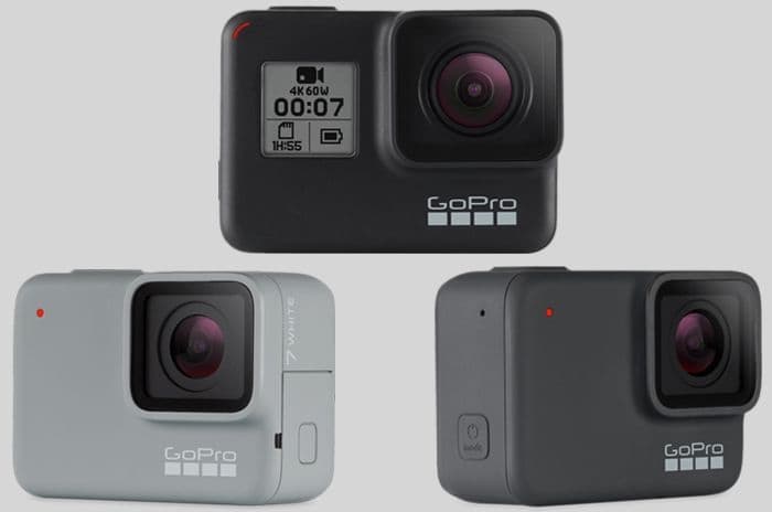 gopro 7 black grey white