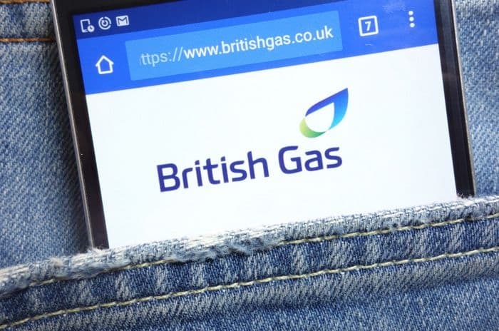 british gas logo on mobile