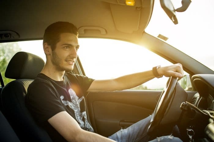 young male car driver