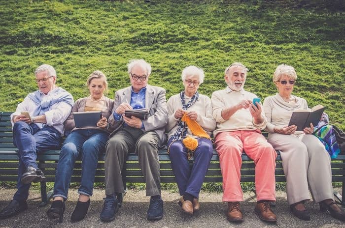 older people reading