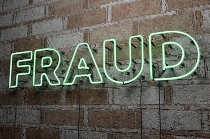 fraud neon sign
