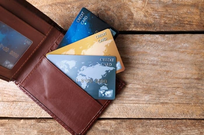 credit cards in a wallet