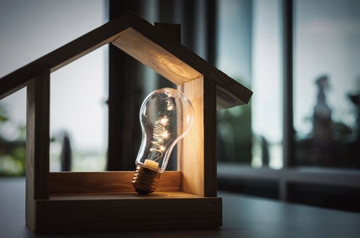 energy light bulb in house