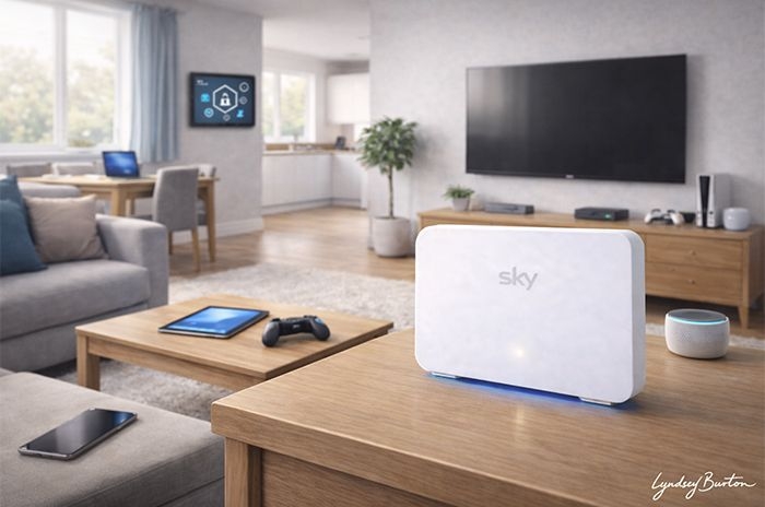 sky gigafast broadband illustration