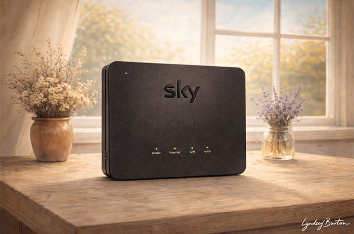 sky broadband hub illustration