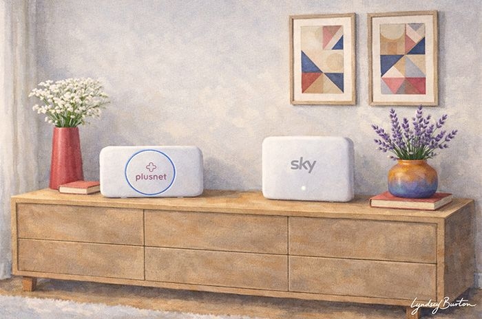 plusnet broadband vs sky broadband illustration