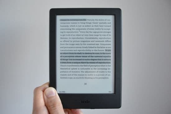 Standard Kindle in hand