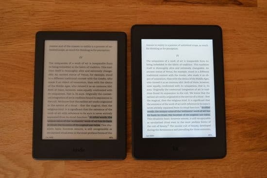 Kindle vs Paperwhite