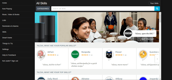 Amazon Echo Dot skills