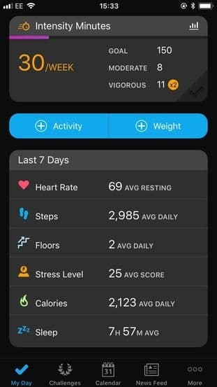 Fitbit app screenshot