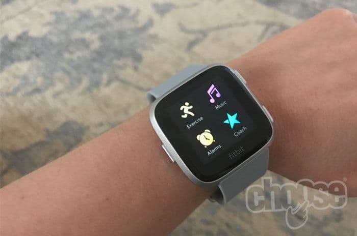 fitbit versa app screen