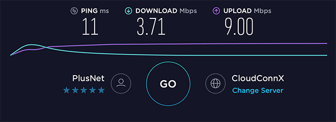 plusnet speed test