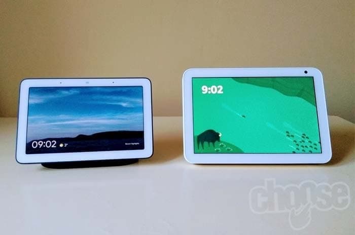 searching for info echo show and google nest hub