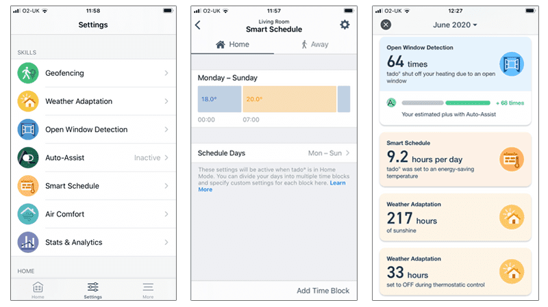 tado smart thermostat app