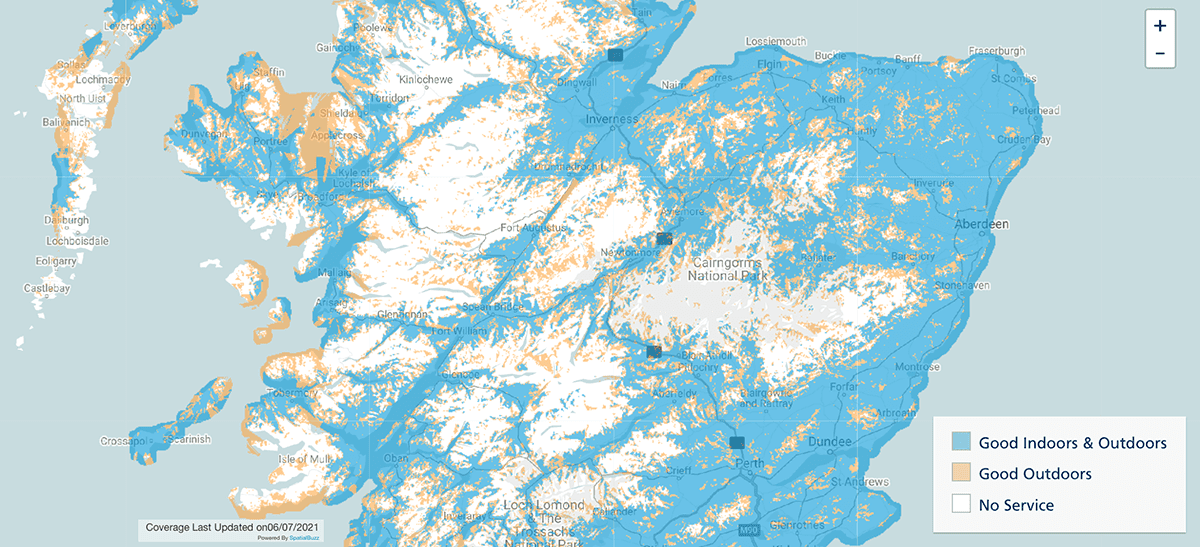 o2 coverage in scotland