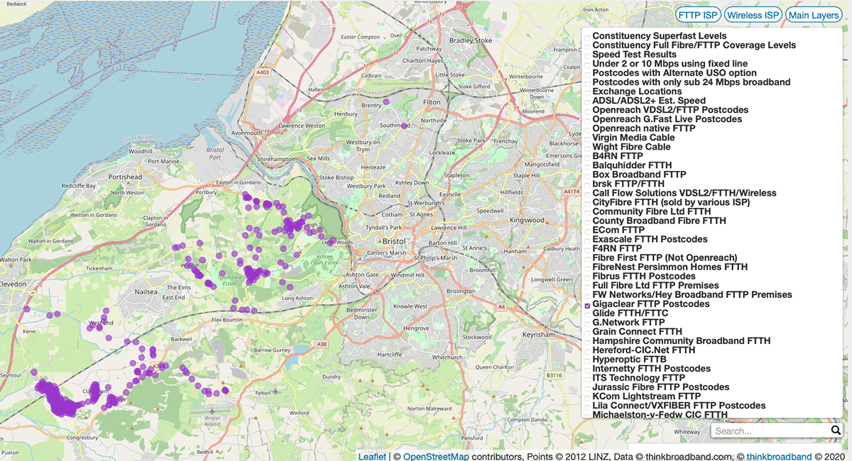 gigaclear coverage in bristol