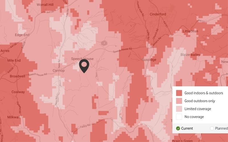 vodafone 2g coverage forest of dean