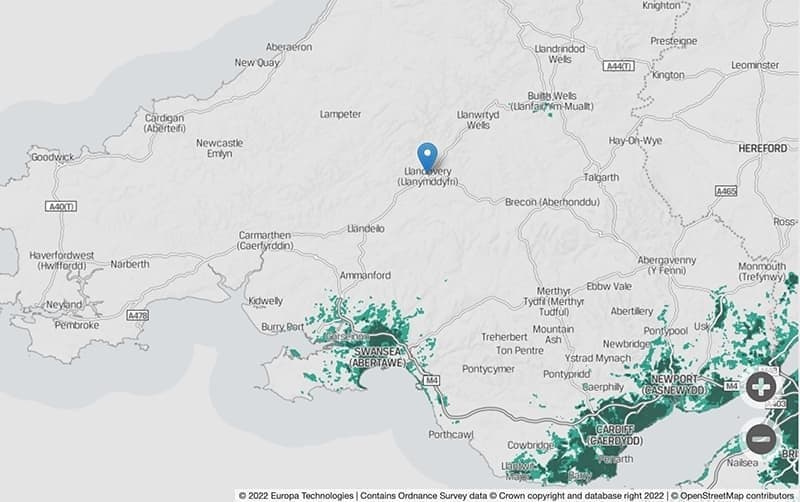 vodafone coverage in south wales