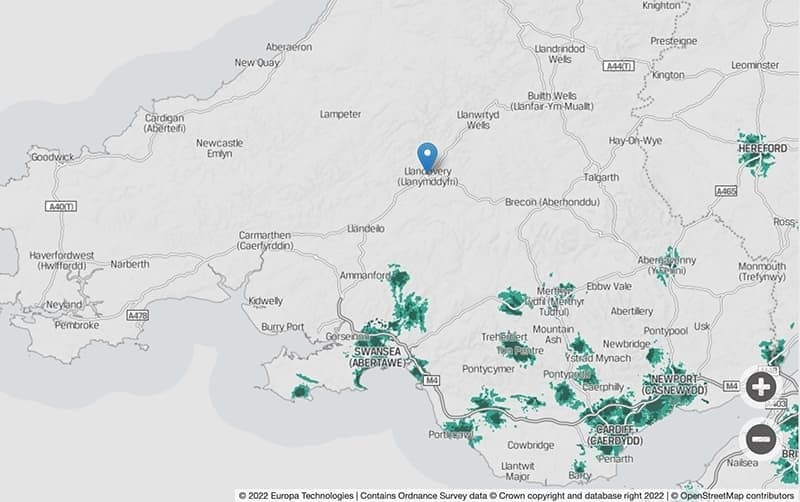 three coverage in south wales