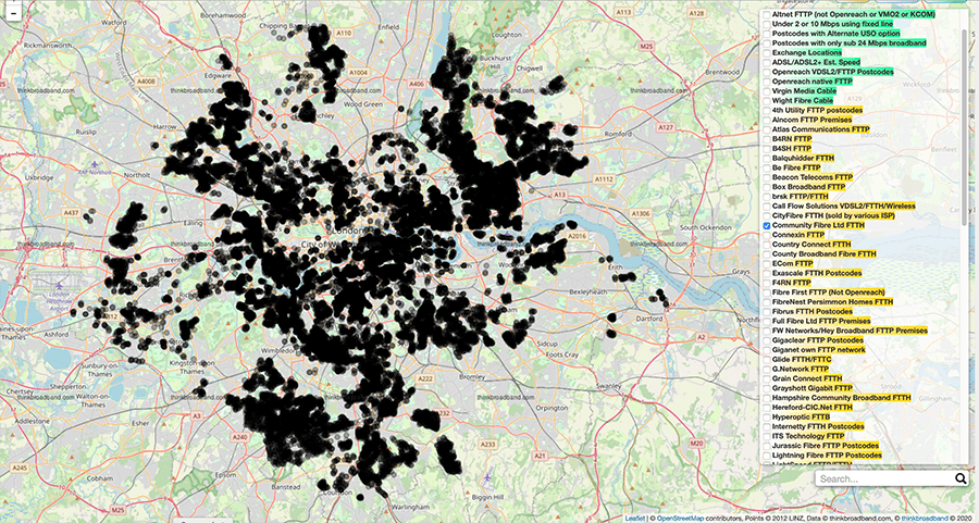 community fibre coverage london february 2023