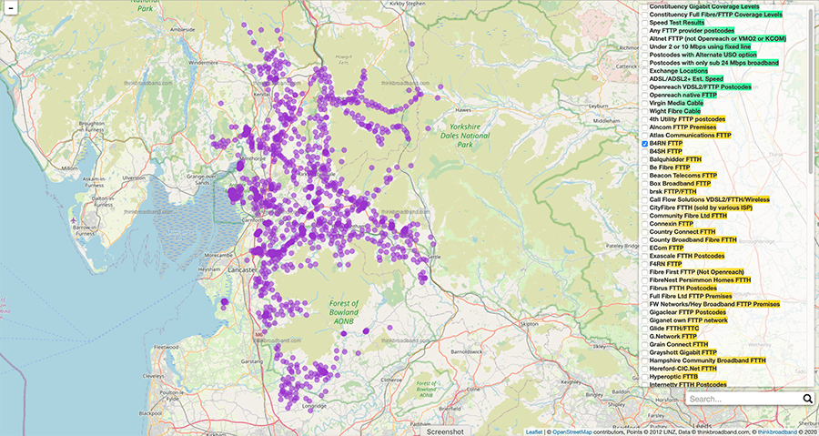 b4rn rural coverage cumbria feb 2023