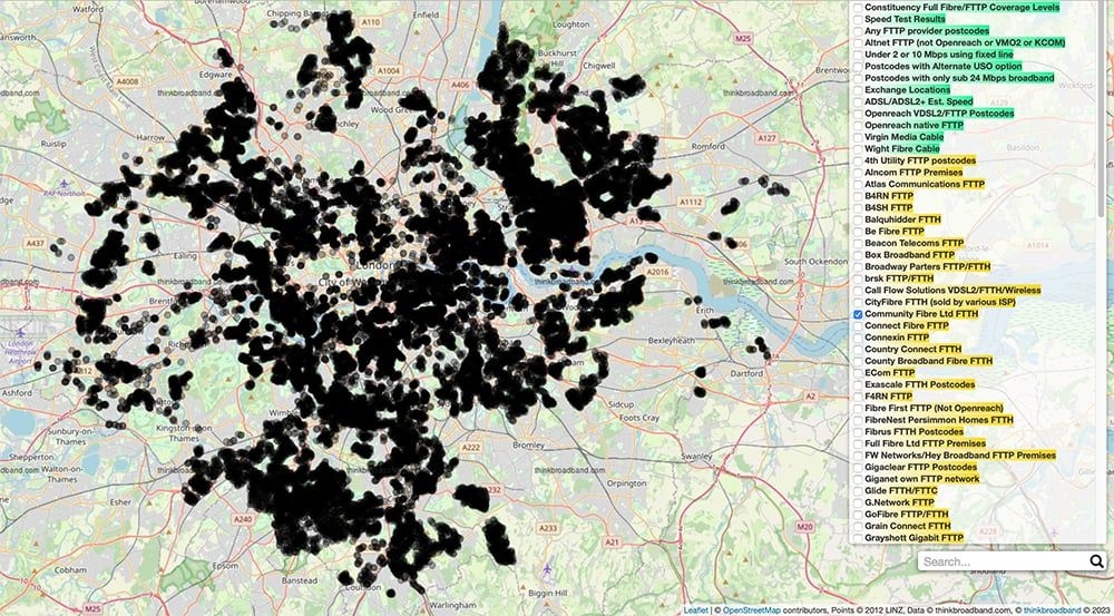 community fibre coverage london may 2023