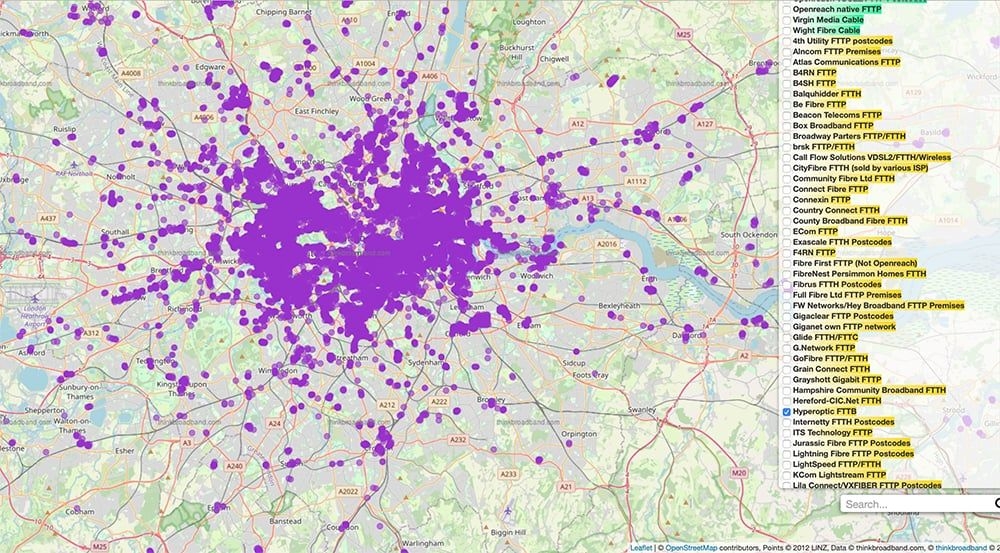 hyperoptic coverage london may 2023