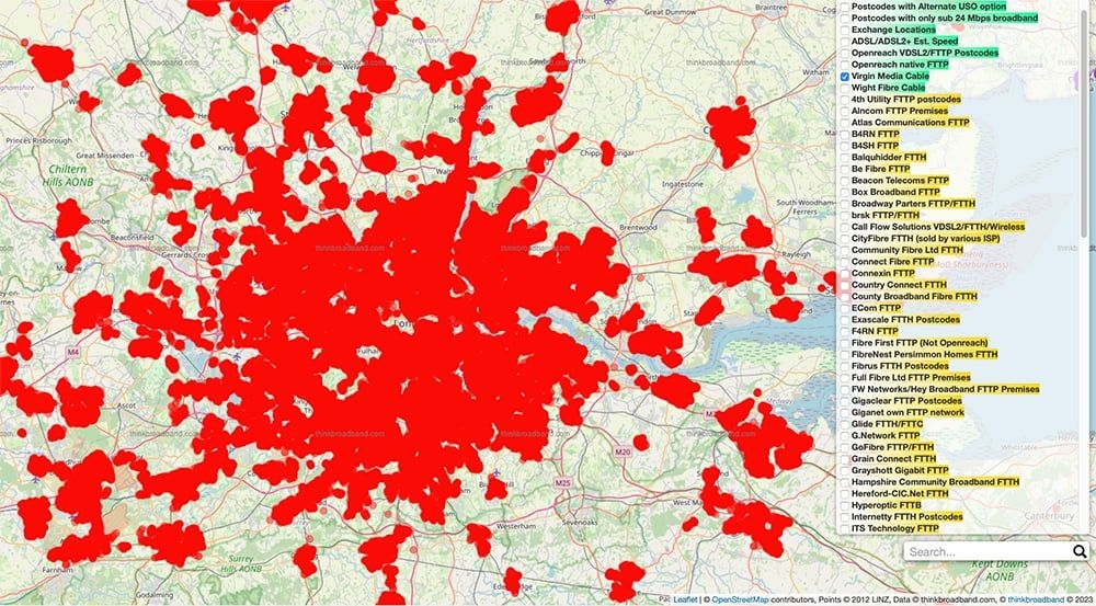 virgin media coverage london may 2023