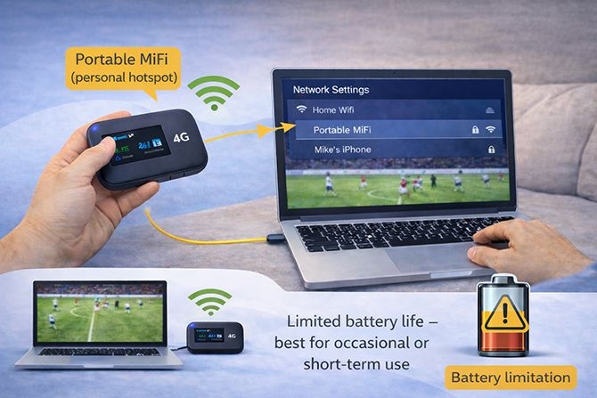 watching tv with a mifi hotspot