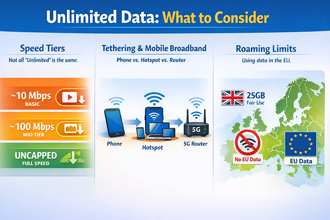 unlimited data: what to consider