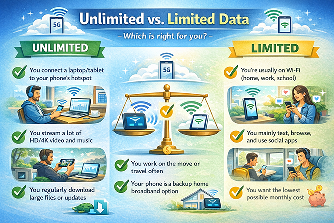 unlimited vs limited data
