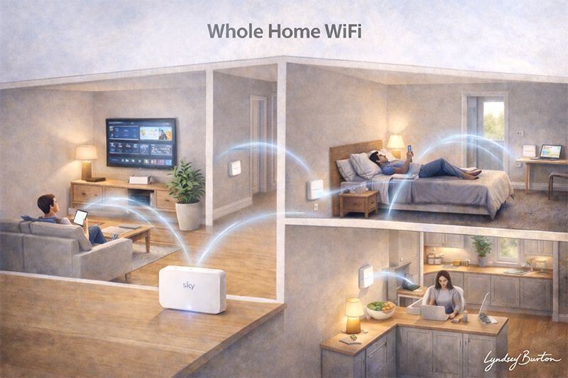 Sky's whole home WiFi guarantee illustrated